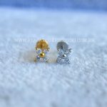Labret Aço Rosca Interna Flor 4 Zircônias