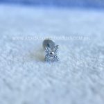 Labret Aço Rosca Interna Flor 4 Zircônias - Imagem 4