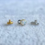 Kit Microdermal Titânio Premium Cristal Aurora Boreal Gold Pvd 24k - Imagem 2