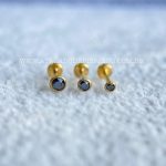 Labret Titânio Push Pin Zircônia Cravejada Onix - Imagem 8