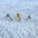 Labret Titânio Push Pin Zircônia Cravejada Aurora Boreal - Imagem 4