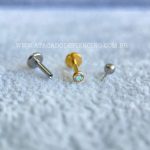 Labret Titânio Push Pin Zircônia Cravejada Aurora Boreal - Imagem 9