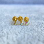 Labret Titânio Push Pin Zircônia Cravejada Aurora Boreal - Imagem 8