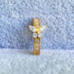 Argola Titânio Zircônias Para Umbigo Borboleta - Imagem 2