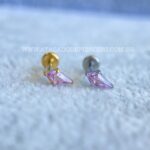 Labret Rosca Interna Titânio Zircônia Rosa