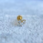 Labret Rosca Interna Titânio Coração Zircônias - Imagem 2