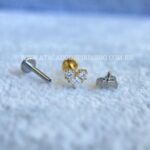 Labret Rosca Interna Titânio Coração Zircônias - Imagem 3