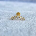 Labret Aço Rosca Interna Cluster Zircônias - Imagem 2