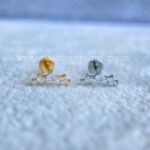 Labret Rosca Interna Titânio Cluster Zircônias Rosa