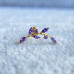 Labret Rosca Interna Titânio Ramo Zircônias Lilás - Imagem 2