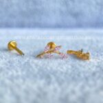 Labret Rosca Interna Titânio Ramo Zircônias Rosa - Imagem 4