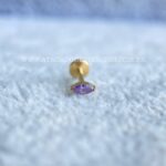 Labret Rosca Interna Titânio Zircônia Lilás - Imagem 2