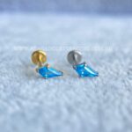 Labret Rosca Interna Titânio Zircônia Azul