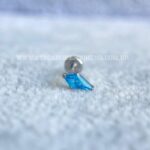 Labret Rosca Interna Titânio Zircônia Azul - Imagem 3