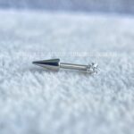 Labret L-Bar Spike Rosca Interna Titânio Zircônia Estrela - Imagem 4