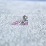 Labret Rosca Interna Ponto de Luz Titânio Zircônias Rosa - Imagem 5