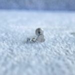 Labret Rosca Interna Titânio Coração Pingente Zircônia - Imagem 3