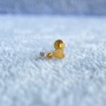 Labret Rosca Interna Titânio Coração Pingente Zircônia - Imagem 2