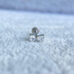 Labret Rosca Interna Titânio Laço Zircônias Coração - Imagem 4