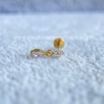 Labret Rosca Interna Titânio Trevo Zircônias Pingente - Imagem 2