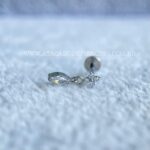Labret Rosca Interna Titânio Trevo Zircônias Pingente - Imagem 3