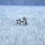 Labret Rosca Interna Titânio Pingente Estrela - Imagem 4