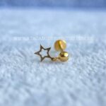 Labret Rosca Interna Titânio Pingente Estrela - Imagem 2