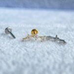 Labret Rosca Interna Titânio Flores Zircônias - Imagem 4
