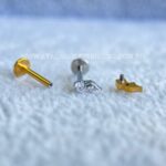 Labret Rosca Interna Titânio Flor Zircônias - Imagem 4