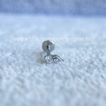 Labret Rosca Interna Titânio Flor Zircônias - Imagem 3