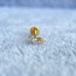 Labret Rosca Interna Titânio Flor Zircônias - Imagem 2